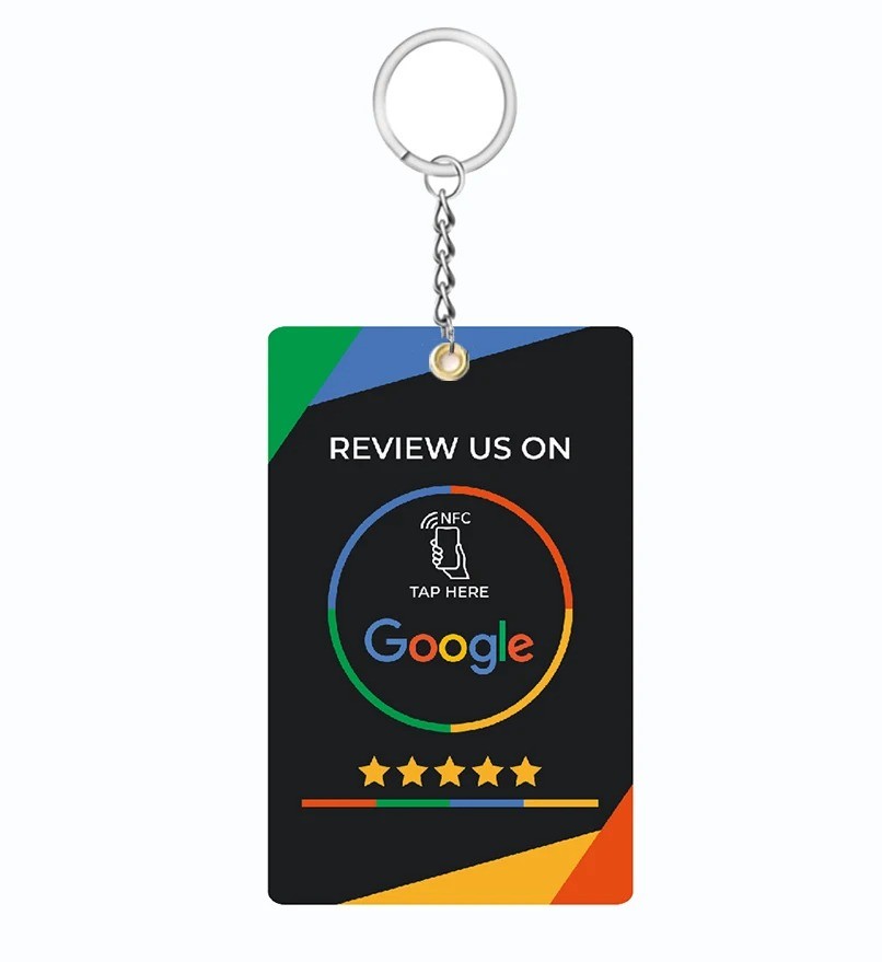 Google – Review – Key Ring (White – Modern)